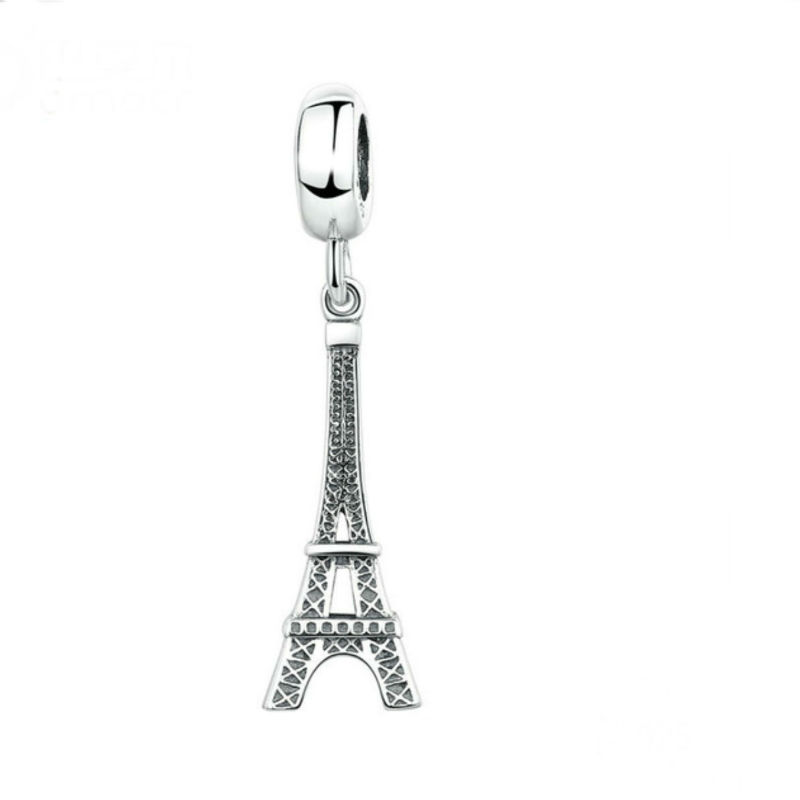 auxiliar Tristemente magia Charm colgante torre Eiffel de plata de ley. Compatible Pandora -
